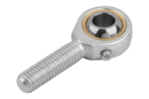 Rod ends with plain bearing, external thread, steel, DIN ISO 12240-1 can be re-lubricated