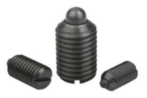 Spring plungers with slot and thrust pin, steel Spring plungers with slot and thrust pin, steel