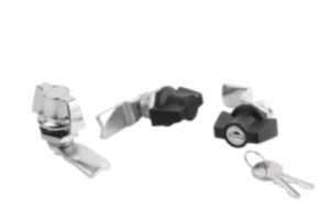 Quarter-turn locks with wing grip, housing diameter 30.5 mm Quarter-turn locks with wing grip, housing diameter 30.5 mm