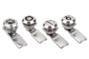 Quarter-turn locks, stainless steel 1.4305, housing diameter 28 mm Quarter-turn locks, stainless steel 1.4305, housing diameter 28 mm
