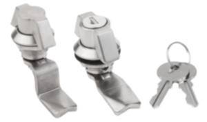 Quarter-turn locks, stainless steel 1.4401 with lockable wing grip Quarter-turn locks, stainless steel 1.4401 with lockable wing grip