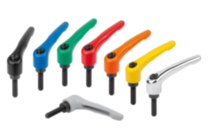 Clamping levers, die-cast zinc with external thread, threaded insert black oxidised steel - inch Clamping levers, die-cast zinc with external thread, threaded insert black oxidised steel - inch