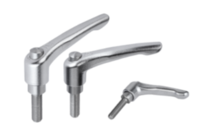 Clamping levers, stainless steel with external thread and protective cap, threaded pin stainless steel - inch Clamping levers, stainless steel with external thread and protective cap, threaded pin stainless steel - inch