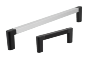 Pull handles, aluminium with plastic grip legs