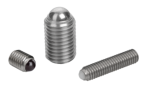 Ball-end thrust screws without head  stainless steel with full ball 