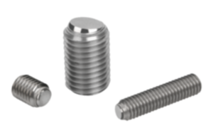 Ball-end thrust screws without head  stainless steel with flattened ball