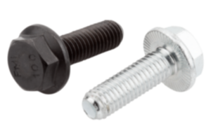 Hexagon head bolts with serrated flange