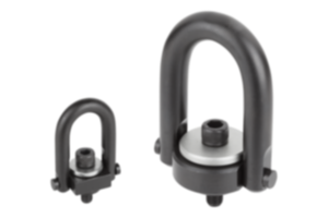 Hoist rings, steel with U-bracket, rotates through 360 degrees Hoist rings, steel with U-bracket, rotates through 360 degrees