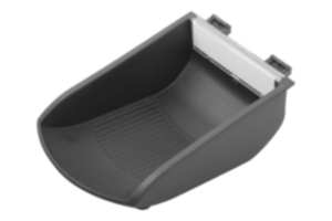 Clip-in shell bins, plastic for profile slots type I and type B and mounting profiles
