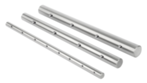 Precision guide shafts with fastening holes
