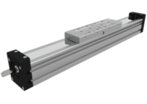 Linear actuator with ball screw drive and profile guide rail