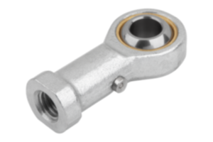 Rod ends with plain bearing, internal thread, steel, DIN ISO 12240-1 can be re-lubricated