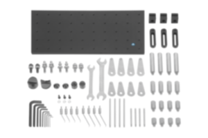 Clamping component sets   for fixating for co-ordinate measuring machines, column principle