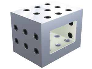 Tooling blocks, grey cast iron with grid holes