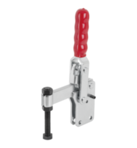 Toggle clamps vertical with straight foot and fixed clamping spindle