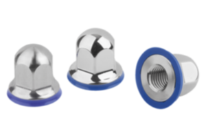 Hex nuts, stainless steel with seal washer  in Hygienic DESIGN